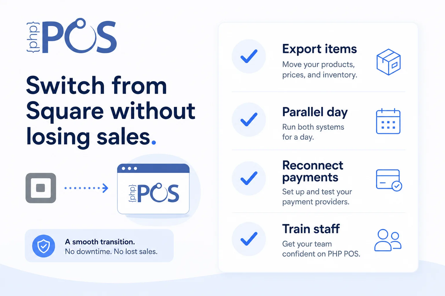 Checklist to switch from Square without losing sales